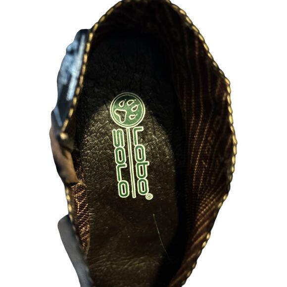 Lobo Solo Women's Ankle Boots Genuine Bovine Leather Flower Design Size 6 - Picture 11 of 13